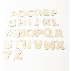 3in 156 Pieces Wooden Unfinished Letter Wooden Surface Alphabet Letters for Hobby DIY Crafts
