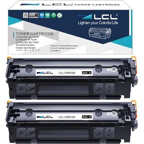 LCL Compatible Toner Cartridge Replacement for Canon CRG-104 FX-9 FX-10 ImageClass D420 D480 D450 MF4100 MF4150 MF4270 MF4350d MF4370dn FAXPHONE Printer L90 L120 LBP-2900 LBP-3000 (2-Pack Black)