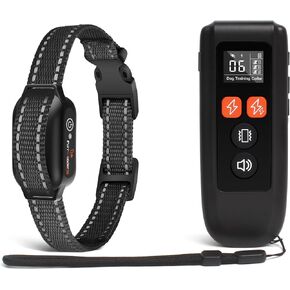 Dog Shock Collar with Remote Control, Bark Collar for Large Medium Small Breed 15-100 Lbs Waterproof, Beep Vibrate Shock Electric Dog Training Collar with Remote, Dog Barking E Collar