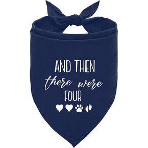 Baby Announcement Dog Bandana, Navy Dog Bandana, Dog Baby Announcement Gender Reveal Announcement Photo, and Then There were Four Dog Bandana, New Baby Gift, Pregnancy Gift (F21)
