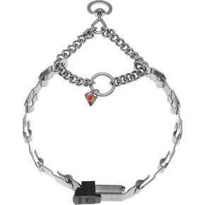 Herm Sprenger NeckTech Fun Stainless Steel Dog Training Collar with ClicLock Buckle and Assembly Chain No-Pull Collar with Swivel D-Ring Made in Germany (25in (Neck Size up to 23in))
