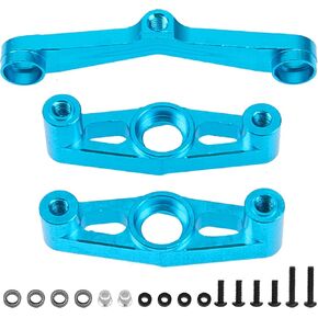 Aluminum Alloy Steering Assembly w/Bearings Compatible with Tamiya TT02 1/10 RC On Road Touring Car Upgrade Parts
