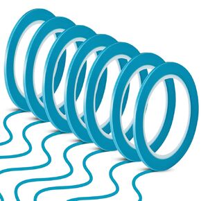Xuniea 10 Rolls Blue Pinstripe Tapes Vinyl Thin Automotive Masking Tape for Curves Automotive Car Painter, 33 Meters for Each Roll(0.12 Inch)