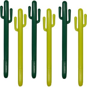 Maydahui 40 PCS Novelty Cactus Shaped Ballpoint Pens Cute Plant Pen Black Gel Ink Writing for School Office Home