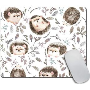 Cute Baby Hedgehog Animal Mousepad Non-Slip Rubber Gaming Mouse Pad Rectangle Mouse Pads for Computers Laptop