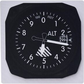 3dRose 8 X 8 X 0.25 Closeup Of Airplane Altimeter Mouse Pad (mp_109542_1)