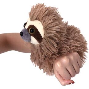 The Petting Zoo Sloth Stuffed Animal Plushie Slap Bracelet, Gifts for Kids, Slapstix Wildlife Animals, Sloth Plush Toy, 10 inches