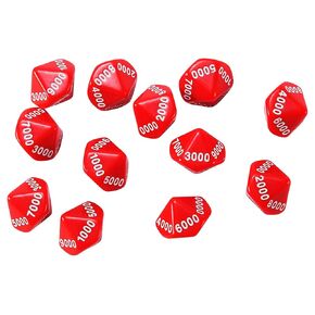 Learning Advantage 10-Sided Place Value Dice, Thousands, Set of 12