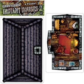 Instant Houses 2-4pc Double-Sided Building & Terrain Pieces for Starter & Masters Alike - Roleplaying Objects for Dungeons & Dragons - Immersive Map Accessories for DND 5E,Pathfinder & Warhammer RPG