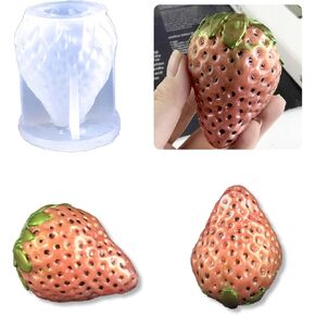 3D Strawberry-Shaped Resin Silicone Molds, Epoxy Casting Mould for DIY Resin Crafts,Silicone Resin Mold for Resin Crafts, Home Decoration,Desk Décor (B)