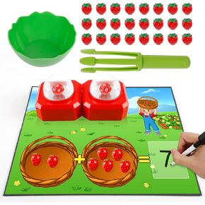 Math Board Games for Kids with Dice Poppers,Math Manipulatives,Dice Games,Addition Subtraction Games,Math Counters,Counting Toys,Fine Motor Toys,Kindergarten Classroom Homeschool Supplies
