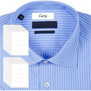 50 PCS Clothing Labels for Nursing Home,No-Iron Clothing Labels 1.18×0.59" Washable Labels for Clothing,White Name Tag Stickers
