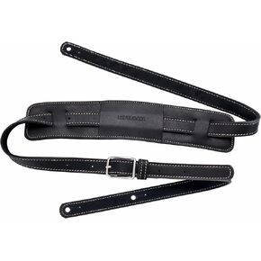 Nefelibata Guitar Strap/Bass Strap with Shoulder Pad and Bavarian Tumbled Cowhide Lining for Acoustic Guitar/Electric Guitar/Bass (Green)