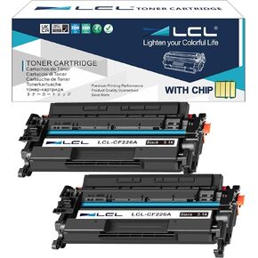 LCL 26A CF226A Toner Cartridge 2 Pack Replacement for HP Laserjet Pro M402 M402n M402d M402dn M402dne M402dw MFP M426 M426dw M426fdn M426fdw Series Printer Ink (Black 2-Pack)
