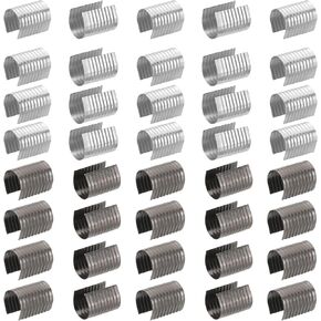 PATIKIL 3 Size Leather Rope Clip, 120Pcs Metal Cylindrical Crimp Tubes Foldable End Cap Opening Crimps Fastener for Jewelry Making Tassel Leather Cords DIY Craft, Bronze Tone in Kuwait
