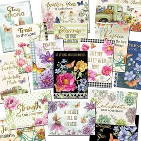Christian Greeting Card Assortment Box – 40 NEW All Occasion Inspirational Cards with Envelopes and Calendar Booklet – Bible Verses and Scriptures – Perfect for Birthdays, Sympathy, Get Well, Encouragement, Graduations & Mother’s Day