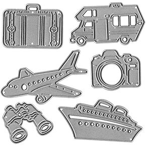 Aircraft Camera Bag Travel Kit Plane Car Cutting Dies,DIY Scrapbooking Artist Metal Cutting Dies Stencils Scrapbooking Decorative Embossing Folder Carbon Steel Paper Card DIY Die Cuts