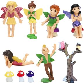 ONEST 18 Pieces Small Fairy Figurines Hand Painted Fairy Figures Miniature Fairy Garden Accessories Figurines for Kids Adults