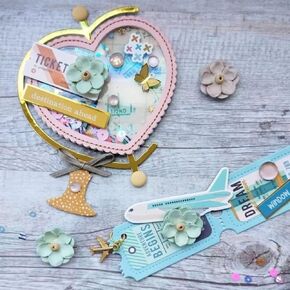 KSCRAFT Heart Globe Shaker Metal Cutting Dies Stencils for DIY Scrapbooking/Photo Album Decorative Embossing DIY Paper Cards