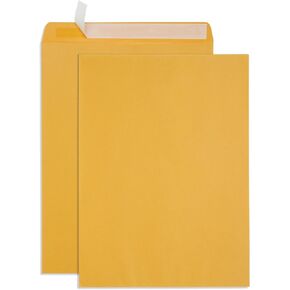 Blue Summit Catalog Envelopes, 13 x 17.7-Inch, Thick 28lb Kraft Paper, Peel and Seal Closure, 50 Envelopes