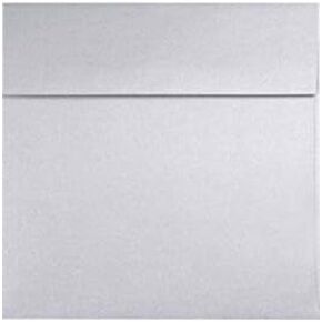 LUXPaper Square Invitation Envelopes | Peel & Press | 6 1/4" x 6 1/4" | Silver Metallic | 80lb. Text | 50 Qty
