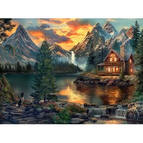 1000 Piece Jigsaw Puzzle for Adults - Bull Elk Fall Forest - Challenging Puzzle Perfect for Game Nights - 1000 Piece Puzzle for Adults. 20x27 inches