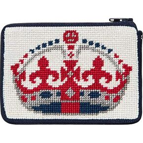 Stitch & Zip Needlepoint Coin Purse Kit-SZ210 English Crown