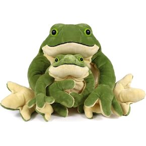 Ice King Bear Mom and Baby Stuffed Animals Set Zoo Wild Animals (Giant Frog)