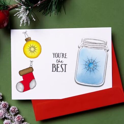 Christmas Trees Clear Stamps and Dies for Card Making, Christmas Wreath House Rubber Stamps Xmas Trees Frame Cutting Dies Sets for Scrapbooking Journaling Crafts Supplies in Saudi Arabia