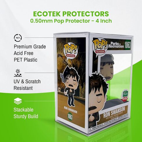 (20 عبوة) واقي EcoTEK من البوب ​​متوافق مع - 0.50 مم 4 بوصات Funko POP! شخصيات، حافظة قوية وشفافة، خالية من الأحماض in Saudi Arabia