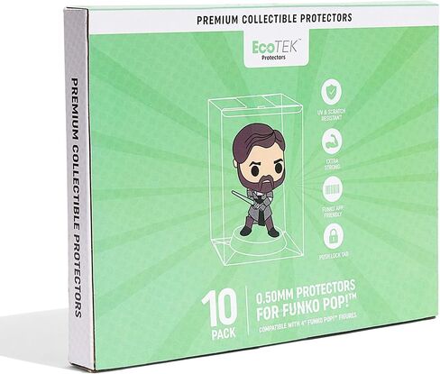 (20 عبوة) واقي EcoTEK من البوب ​​متوافق مع - 0.50 مم 4 بوصات Funko POP! شخصيات، حافظة قوية وشفافة، خالية من الأحماض in Saudi Arabia