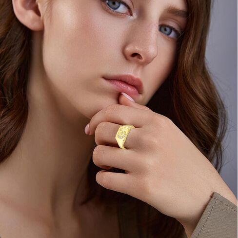Rose Gold Plated Heart Ring for Women | Pink Crystal Heart Cubic Zirconia Rings for Her in Saudi Arabia