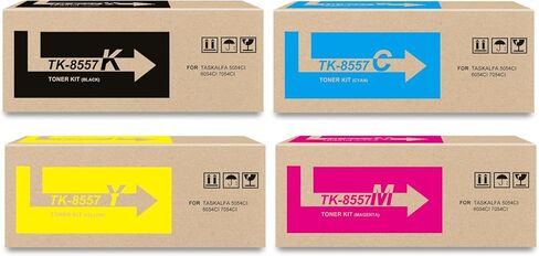 خرطوشة حبر BUEGOO TK8557 TK-8557 متوافقة مع خرطوشة حبر TK-8557K TK-8557C TK-8557M TK-8557Y لطابعات TASKalfa 5054ci 6054ci 7054ci (أسود سماوي أرجواني أصفر، 4 عبوات) in Kuwait