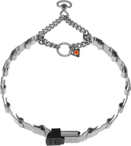 Herm Sprenger NeckTech Fun Stainless Steel Dog Training Collar with ClicLock Buckle and Assembly Chain No-Pull Collar with Swivel D-Ring Made in Germany (25in (Neck Size up to 23in)) in Kuwait