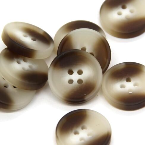 25 مم 20 قطعة من أزرار الراتنج الدائرية غير اللامعة للملابس الأنيقة وسترة معطف سترة واقية بيج أسود مشغولات يدوية (نمط بيج، 25 مم 0.98 بوصة) in Kuwait