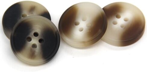 25 مم 20 قطعة من أزرار الراتنج الدائرية غير اللامعة للملابس الأنيقة وسترة معطف سترة واقية بيج أسود مشغولات يدوية (نمط بيج، 25 مم 0.98 بوصة) in Kuwait