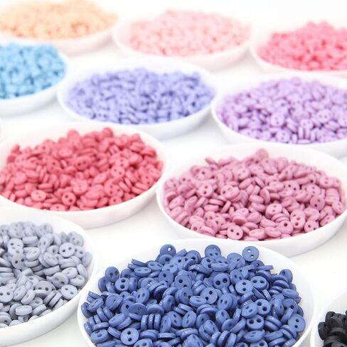 4mm / 0.16 inches Super Tiny Polyester Matte Finish Round Buttons, Mini Buttons, in 24 Colors, Micro Mini Buttons, Perfect for Doll Clothes (10PCS) in Saudi Arabia