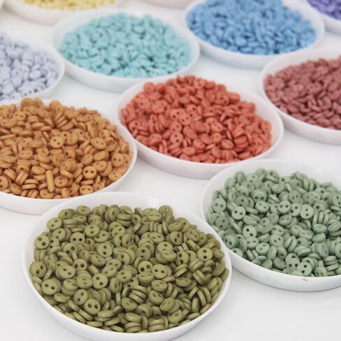 4mm / 0.16 inches Super Tiny Polyester Matte Finish Round Buttons, Mini Buttons, in 24 Colors, Micro Mini Buttons, Perfect for Doll Clothes (10PCS) in Saudi Arabia