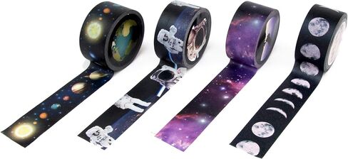 SUCK UK Sushi Tape | Decorative Paper Washi Tape | Novelty Masking Adhesive Tape | Set of 4 Quality Tapes | Quirky & Cute Design in Saudi Arabia