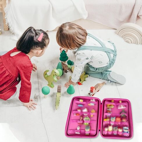 Case for Tonies Figures Audio Play Character, Figurine Storage Carrying Holder for TonieBox Characters for Kids, Toy Organizer Box-Bag Only (Pink) in Saudi Arabia