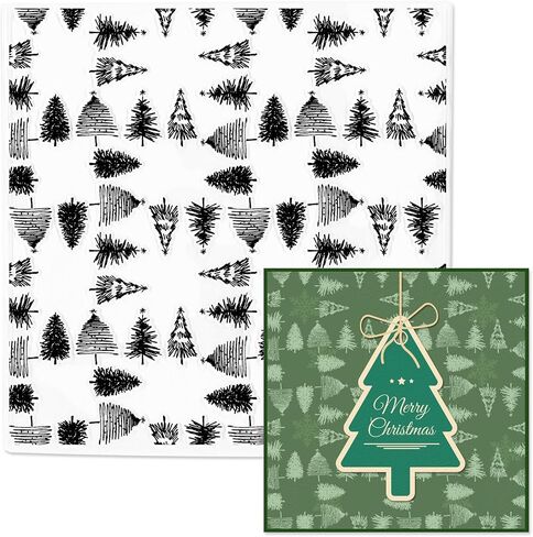 Christmas Background Clear Stamps for Card Making Christmas Tree Background Rubber Stamps Winter Christmas Transparent Silicone Seal for Gift Card DIY Scrapbooking Embossing Craft Supplies in Saudi Arabia