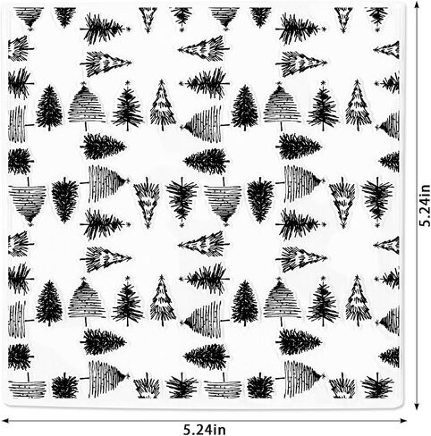 Christmas Background Clear Stamps for Card Making Christmas Tree Background Rubber Stamps Winter Christmas Transparent Silicone Seal for Gift Card DIY Scrapbooking Embossing Craft Supplies in Saudi Arabia