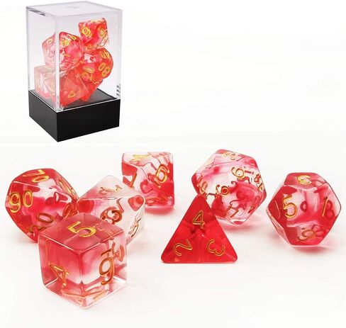 Bescon Crystal Blue 7-pc Poly Dice Set, Bescon Polyhedral RPG Dice Set Crystal Series in Saudi Arabia