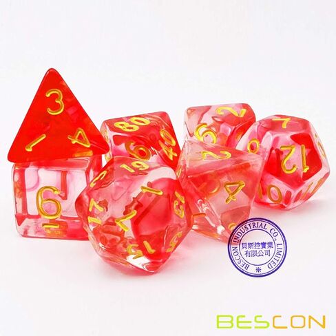 Bescon Crystal Blue 7-pc Poly Dice Set, Bescon Polyhedral RPG Dice Set Crystal Series in Saudi Arabia