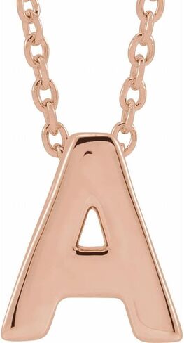 Sonia Jewels Alphabet Initial Letter Slide Charm Pendant Chain Necklace Adjustable 16" to 18" in Saudi Arabia