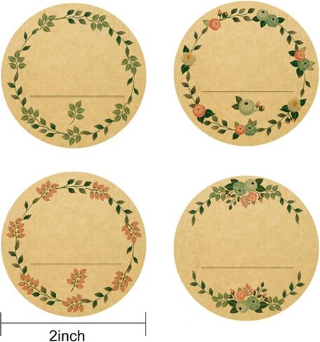 2 Inch Label Stickers for Jars and Lids, Blank Kraft Stickers for Mason Jars and Lids, Canning Labels, Spice Labels, Bottle Labels (1000) in Saudi Arabia