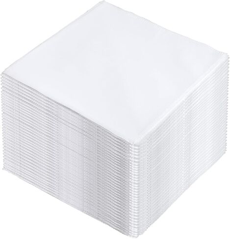 100Pcs 9.45 x 9.45 Fabric Squares White Cotton Fabric Precut Quilt Squares Solid Colors Fabric Bundles White Fabric for DIY Sewing Craft Tie-dye Patchwork in Saudi Arabia