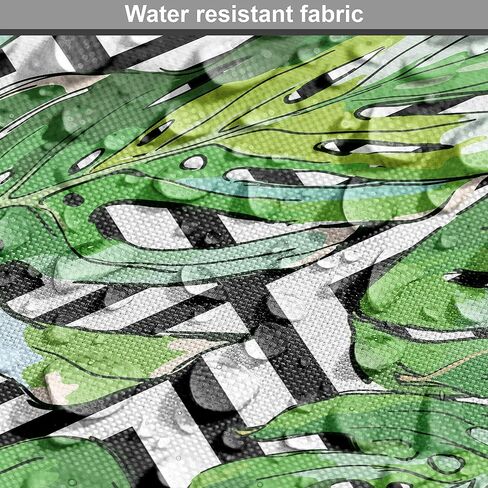 Ambesonne Teal Fabric by The Yard, Abstract Wave Design with Colorful Design Ocean Themed Marine Pattern Printed, Decorative Fabric for Pillow Shams Curtains and DIY Costumes, 1 Yard, Mint Green Blue in Kuwait