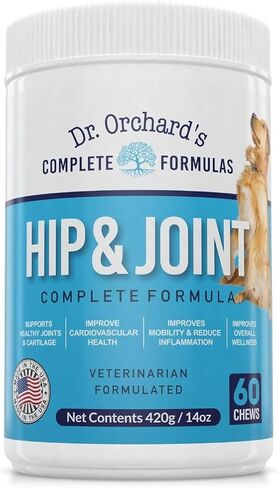 Dr. Orchard's Advanced Hip & Joint Chews - Duck Flavor- (60ct) Pain & Inflamation Relief with Glucosamine, Manganese, Chondroitin, MSM - Dog Chewable Supplement (60 Count) in Saudi Arabia