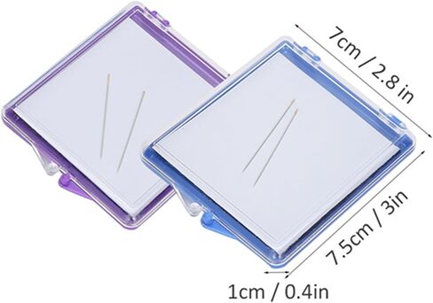 KooingTech 2pcs Magnetic Needle Case, 2.8x3x0.4 Inch Sewing Needle Case, Sewing Needle Holder with Built in Disk for Cross Stitch Sewing Knitting Pin Organizer in Saudi Arabia